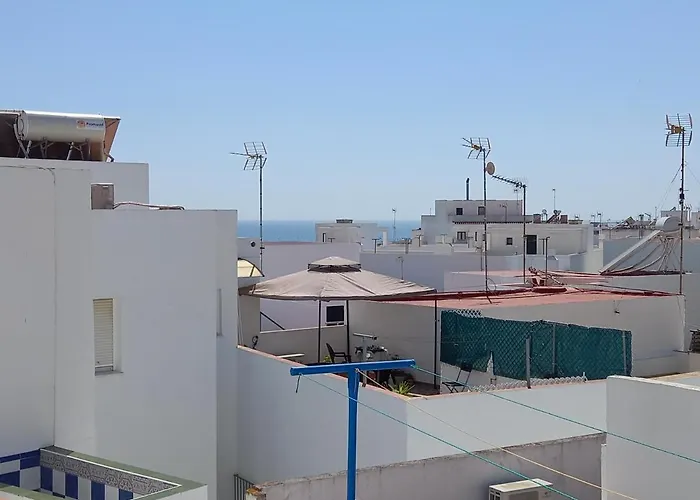 Lägenhet Casa Malakita With Private Seaview Roof Terrace Conil De La Frontera